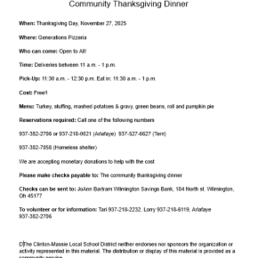 Community Thanksgiving Dinner